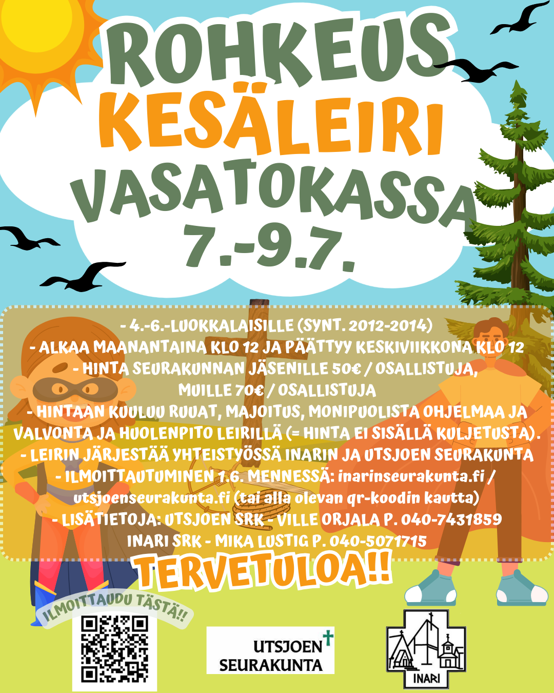 Rohkeus -kesäleirin mainos.