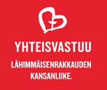 Yhteisvastuun logo ja teksti: Lähimäisenrakkauden kansanliike.