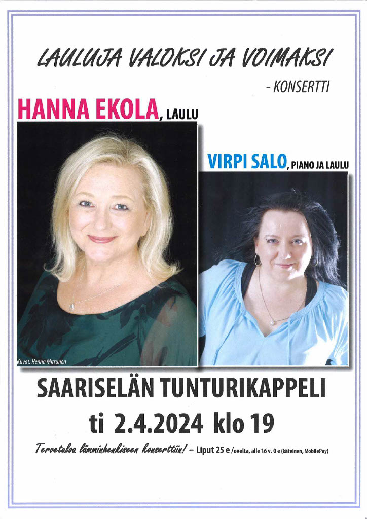 Hanna Ekolan konsertti Hanna Ekolan konsertti