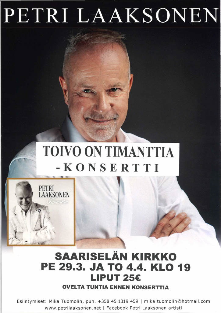 Petri Laaksosen konsertti Petri Laaksosen konsertti