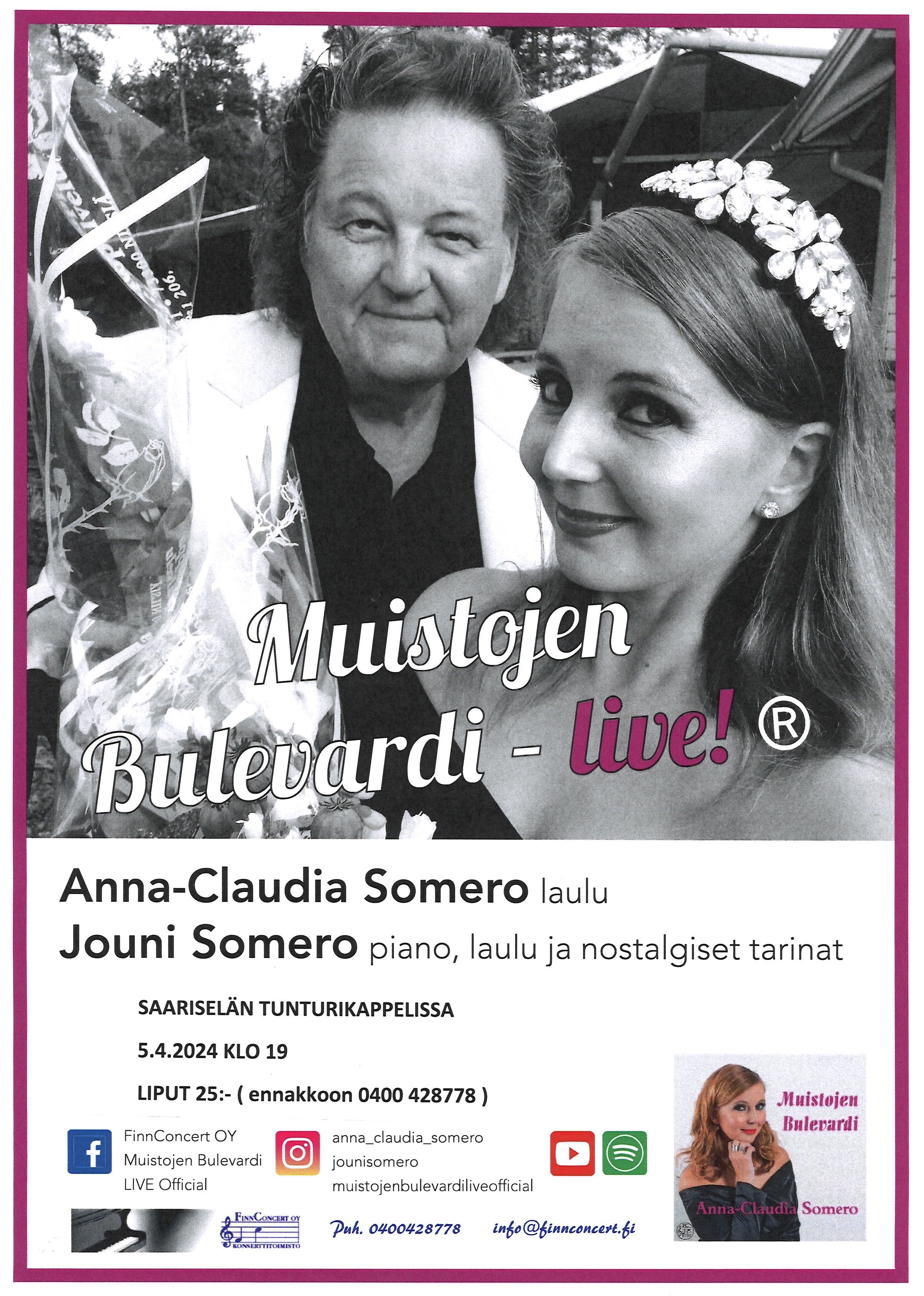 Anna-Claudia & Jouni Someron konsertti Anna-Claudia & Jouni Someron konsertti